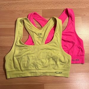 🌸 2 pack neon colored sport bras champion small
